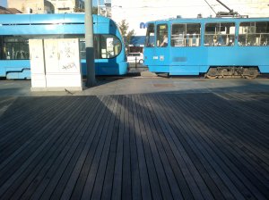 Old tram vs modern tram